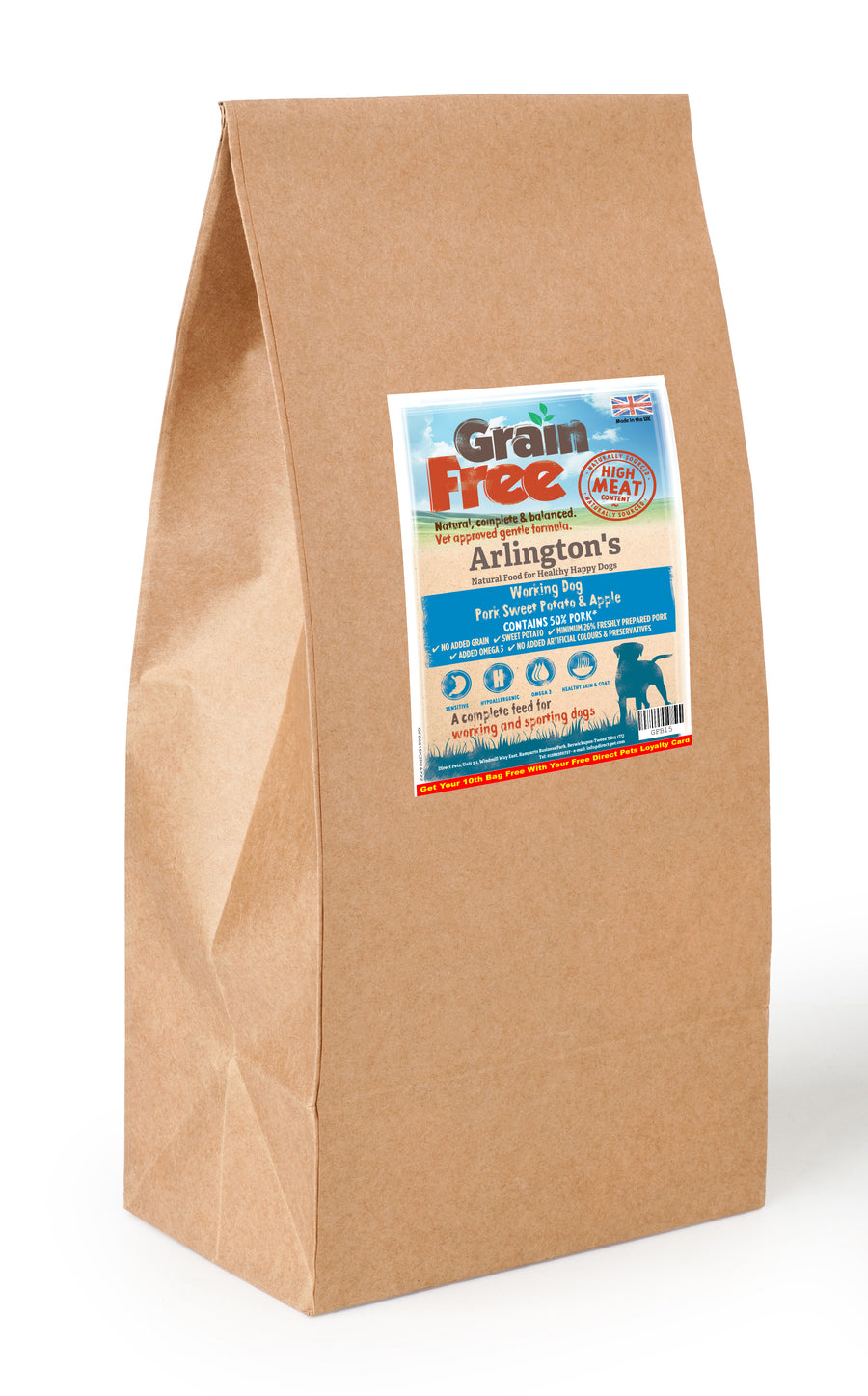 Arlington's Pork, Sweet Potato & Apple 2kg