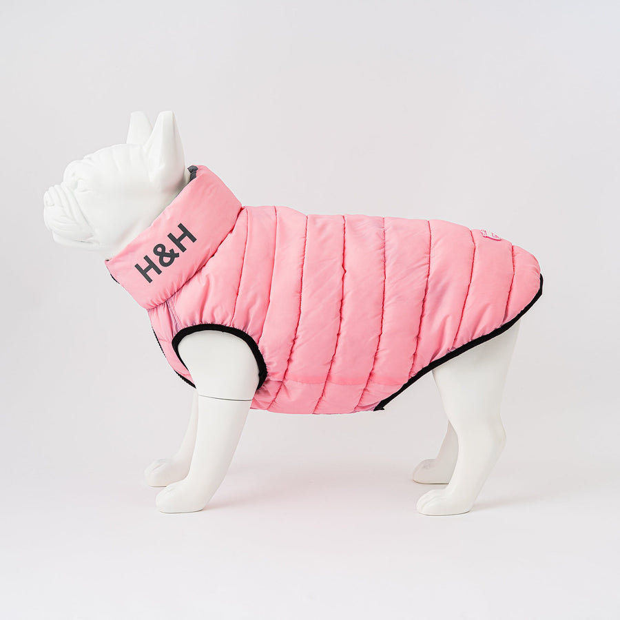 Hugo & Hudson Puffer Jacket Light Pink/Grey
