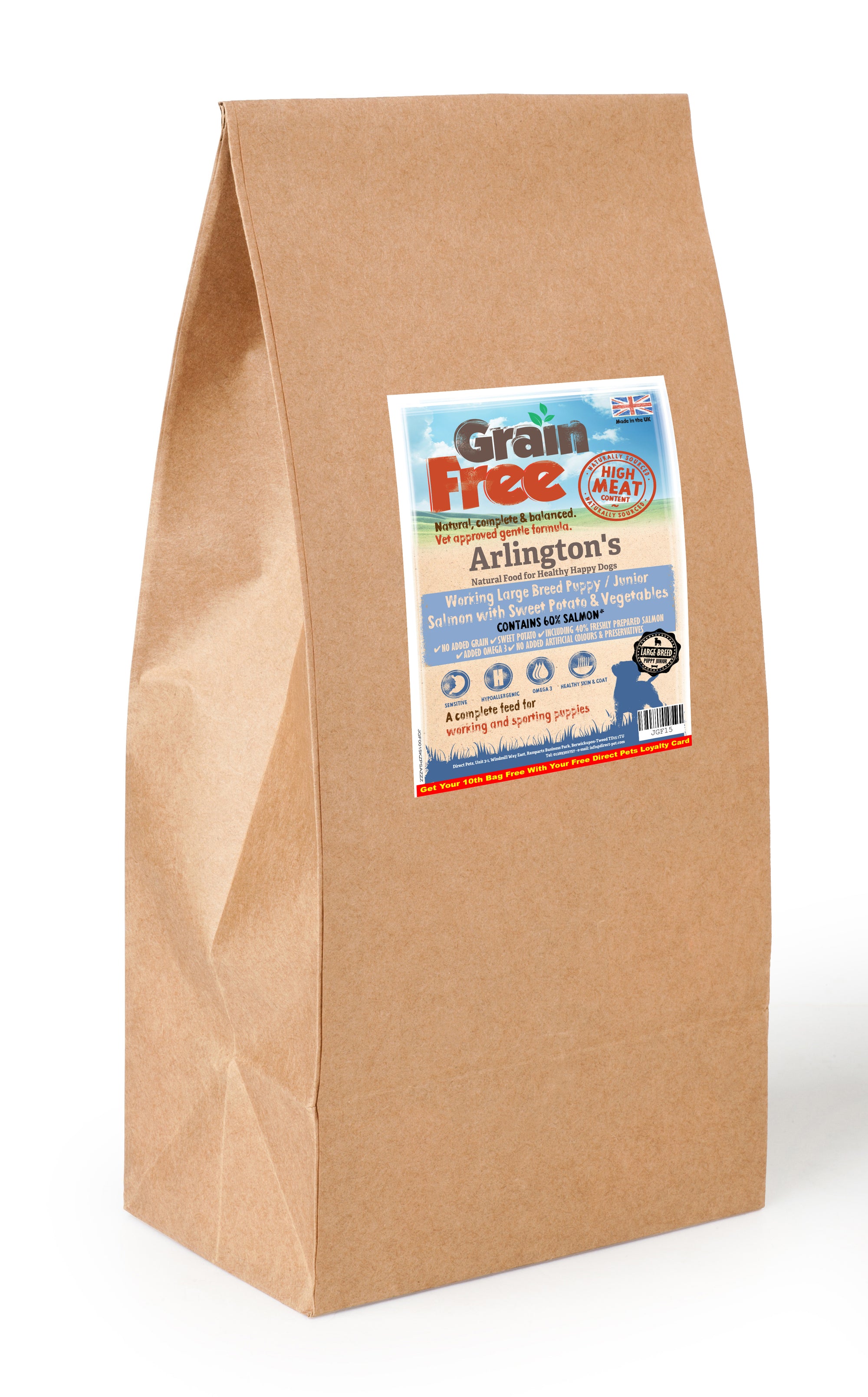 Arlington's Large Breed Puppy Salmon, Potato & Veg 2kg