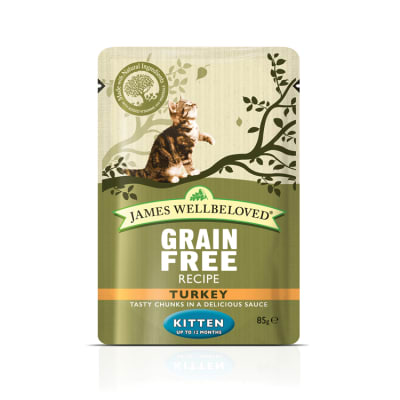 James Wellbeloved Pouches Turkey Kitten 12 x 85g
