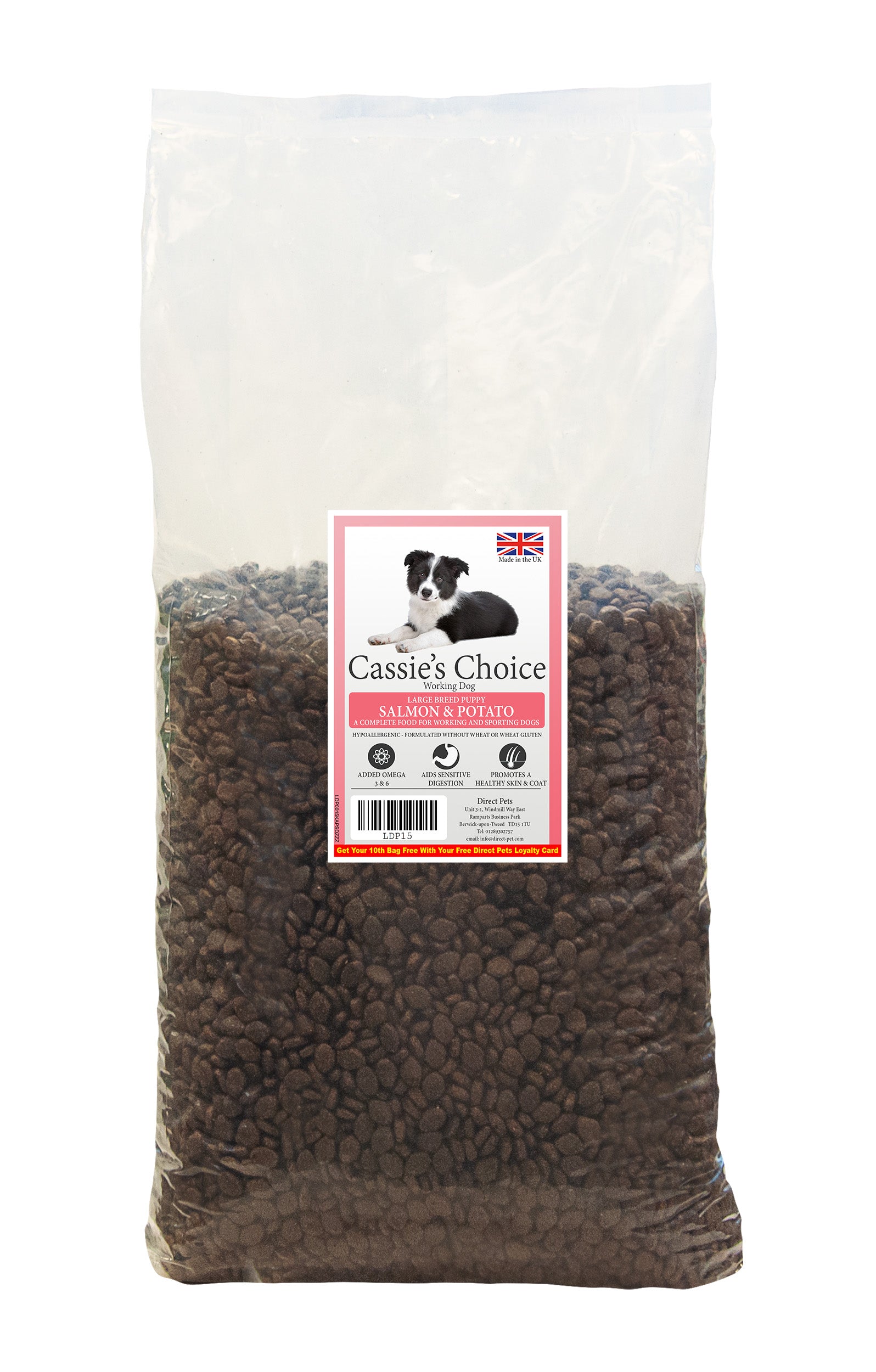 Cassie's Choice Large Breed Puppy Salmon & Potato 15kg