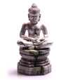 Meditating Buddha 9x8.5x17.5cm Silver