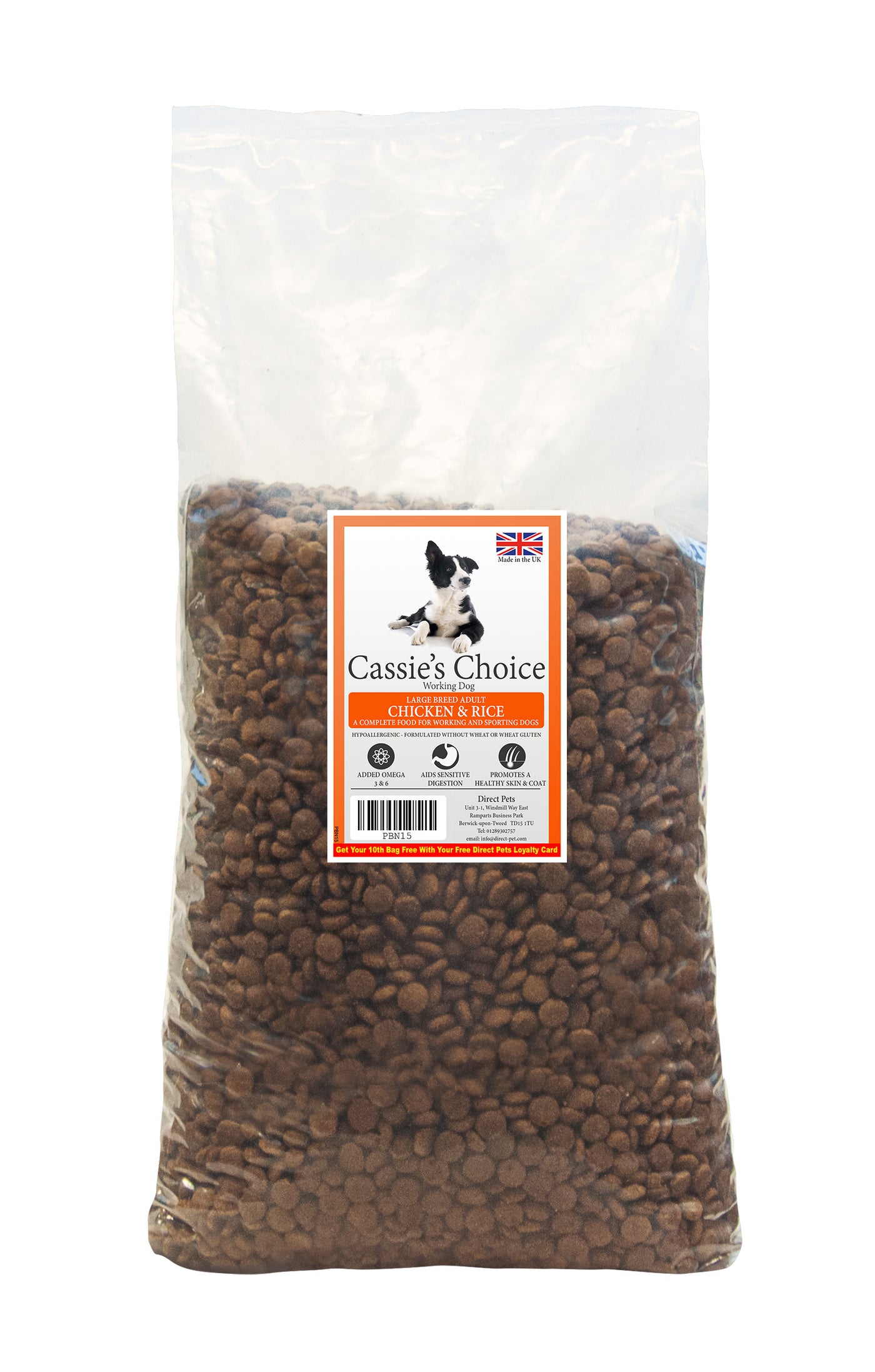 Cassie's Choice Large Breed Adult Chicken & Rice 15kg