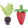 Set Of Wooden Strawberry/Beetroot Loofahs 6-9cm