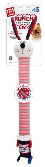 GiGwi Crunchy Neck Plush Friendz Rabbit with Bone & Squeaker (Small)