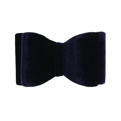 Luxury Small Velvet Bow Tie - Blue 7 x 5cm