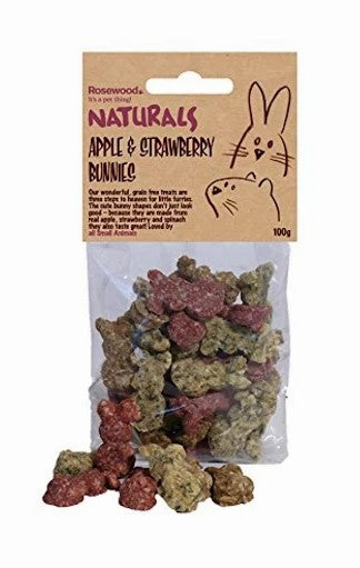 Naturals Apple & Strawberry Bunnies 100g
