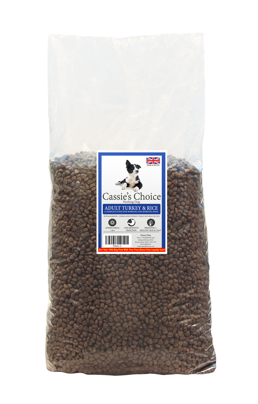 Cassie's Choice Adult Turkey & Rice 15kg