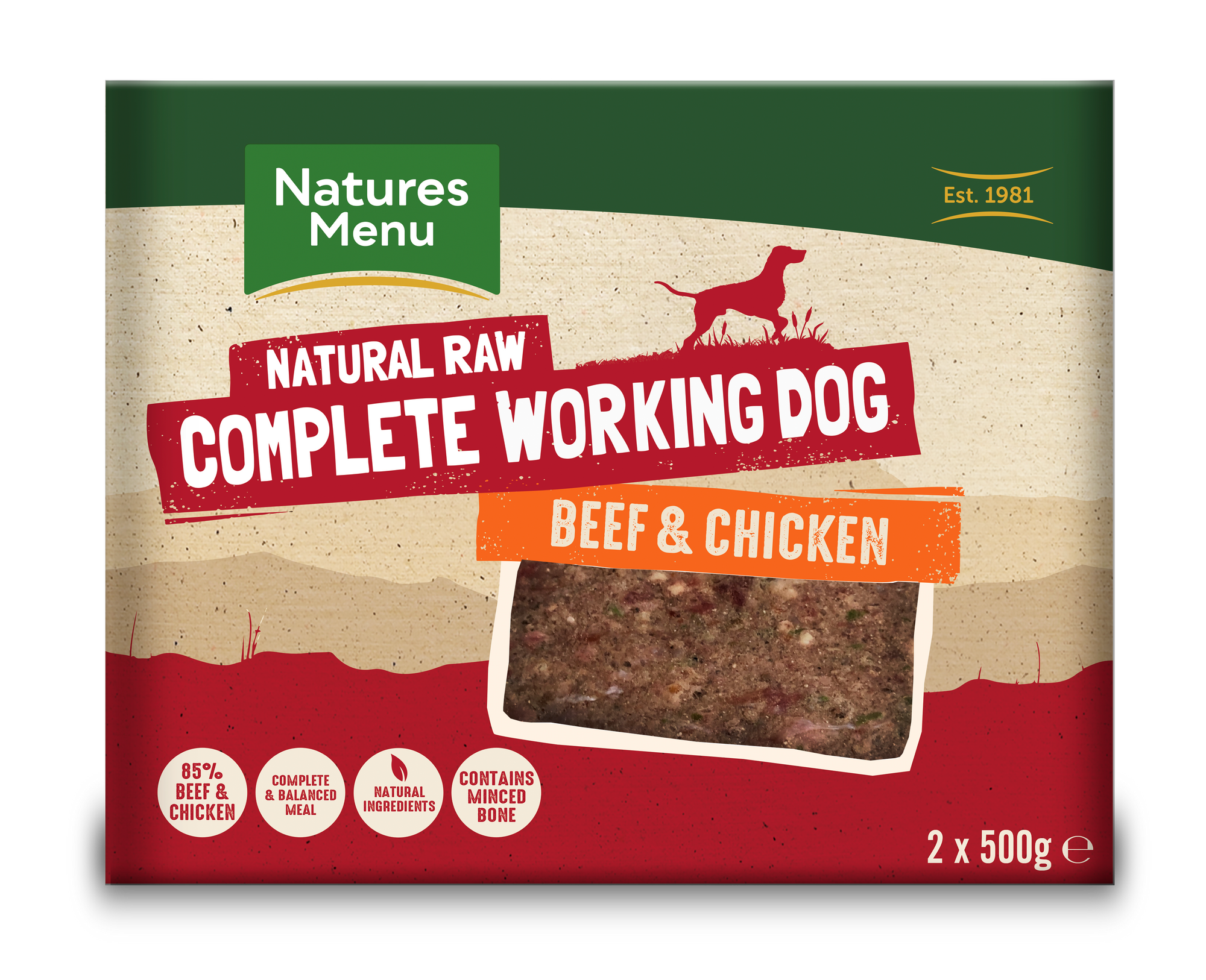 Natures Menu Working Dog Meals Beef & Chicken