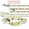 Collar with Lead X-Small - Small 22-35cm 10mm 1.20M Green