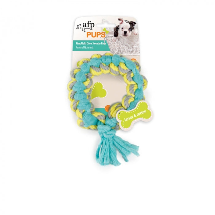All For Paws Pups Ring Multi Chew Sweater Rope Dog Toy
