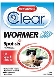 Bob Martin Clear Spot On Wormer Cats x4