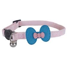 Designer Cat Collar Pink & Teal Bow