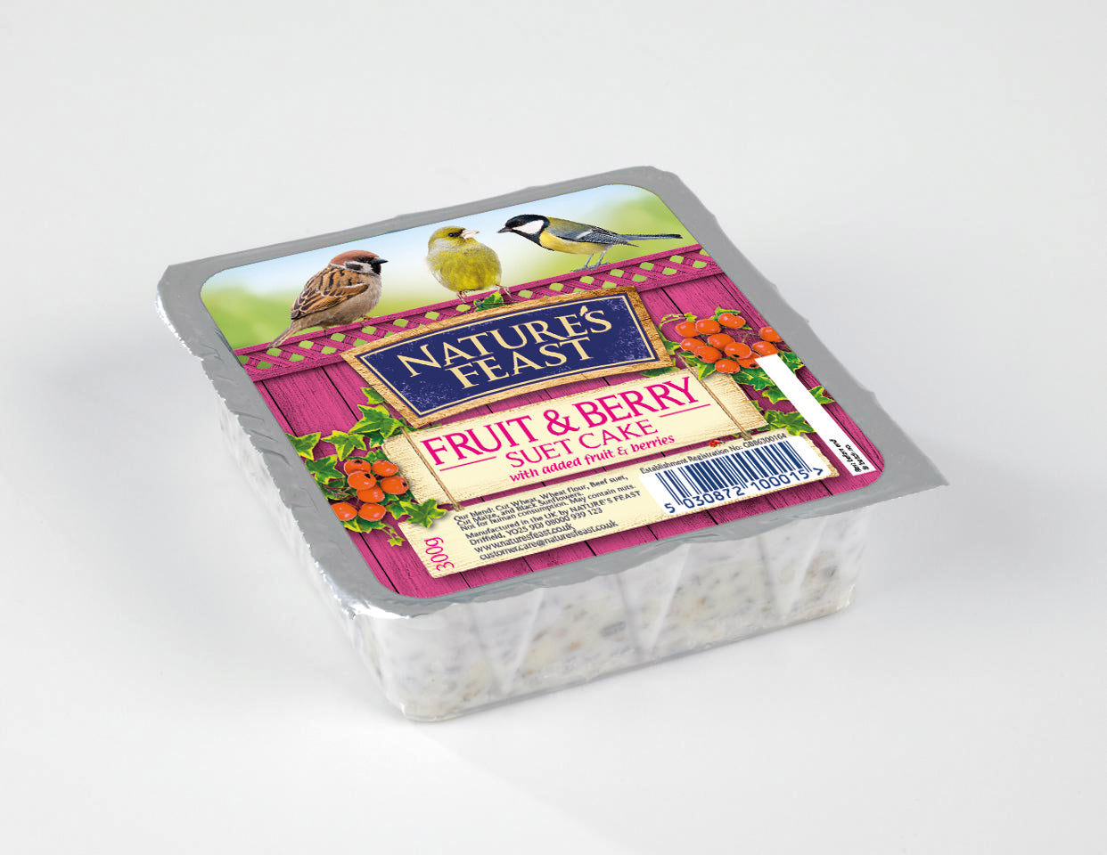 NF Fruit & Berry Suet Cake 300g