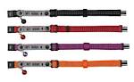 Cat collar with address tag, reflective, nylon