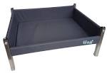 Henry Wag  Elevated Dog Bed Ss Ex-Large Wag Grey/Brushed Ss