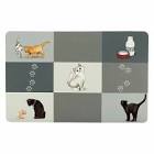 Patchwork Cat Place Mat, 44 x 28 Cm, Grey