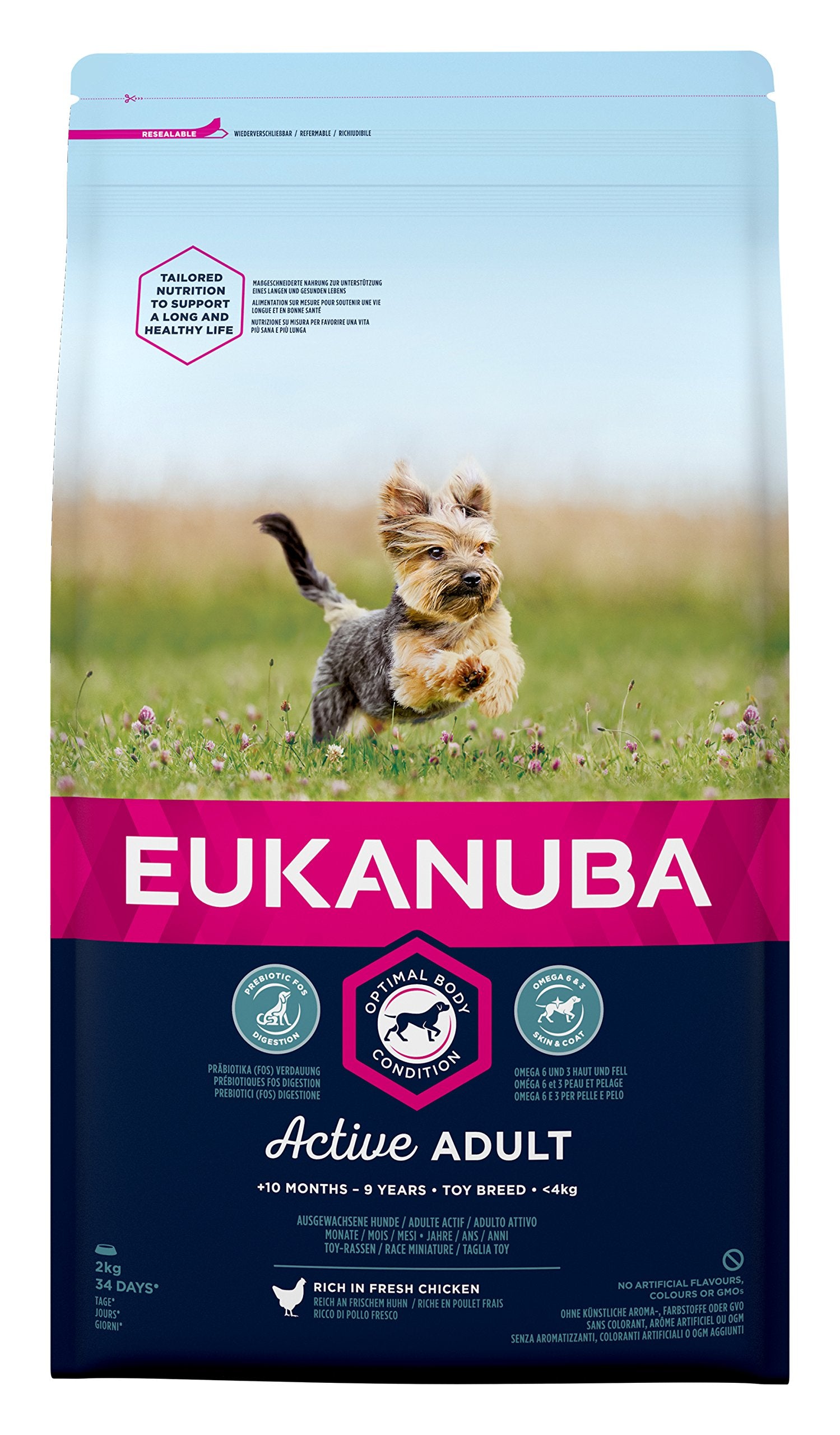Eukanuba Active Adult Toy Breed Chicken 2kg