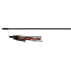 Playing rod with leather straps and feathers 50 cm