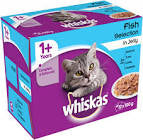 Whiskas Pch MPk Fishermans Choice 12Pk Jelly 100g
