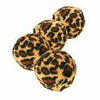 Toy balls with leopard print 4 cm, 4 pcs.