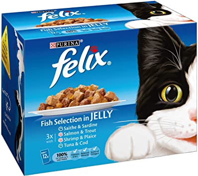 Felix Cat Pouch MPkFish 12Pk 100g