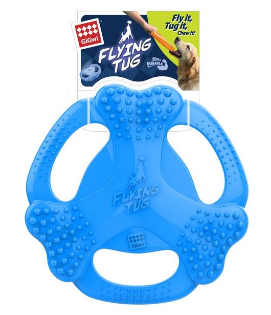 GiGwi Flying Tug Bone (Blue)