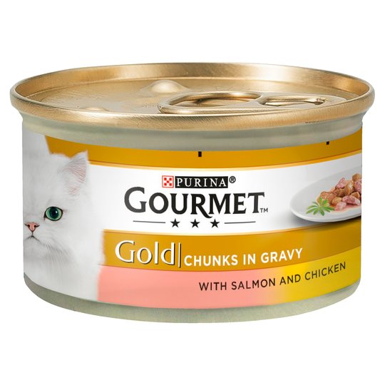 Gourmet Gold Salmon andChicken In Gravy 85g