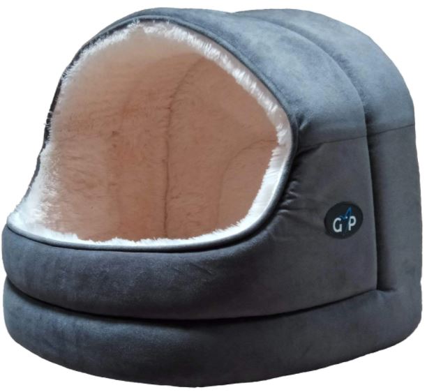 Nordic Hooded Bed Medium Grey