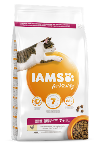 Iams Vitality Senior Cat Food Chicken 2kg