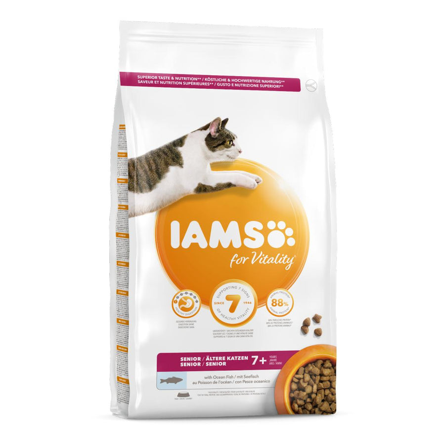Iams Vitality Senior Cat Food Ocean Fish 2kg