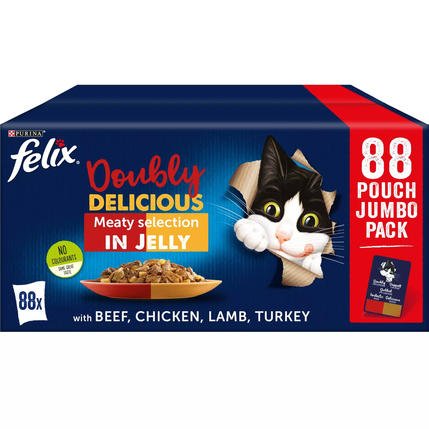 Felix Doubly Delicious Mixed Cat Food 88x100g