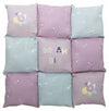 Junior Patchwork Cushion Light Lilac/Mint/Pink