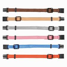 Junior Set of puppy collars, M–L: 22–35 cm/10 mm, 6 pcs., brown, beige, silver-g