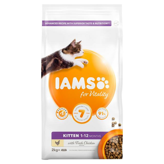 Iams Vitality Kitten Food Chicken 2kg