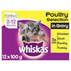 Whiskas Pouch Kitten Poultry Selection In Gravy 12x100g