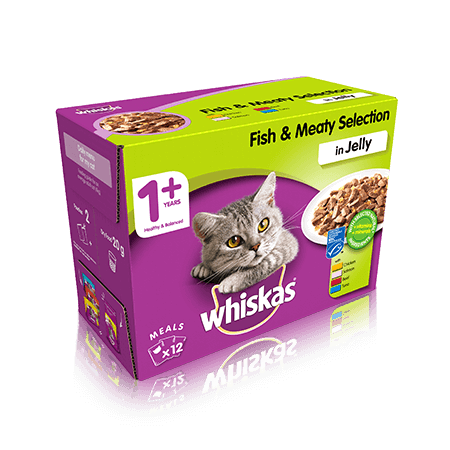 Whiskas Pouch 1+ Fish & Meat In Jelly 12 X 100g