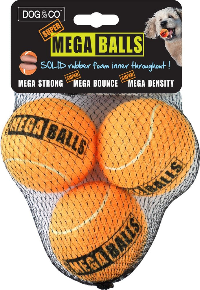 Dog & Co Super Mega Ball Orange 3pk