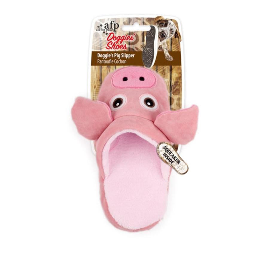 All For Paws Pig Slipper Dog Chew Toy with Squeaker