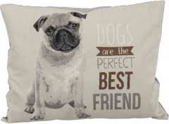 Chipo Cushion Pug 60x48cm Grey