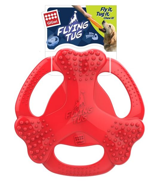 GiGwi Flying Tug Bone (Red)
