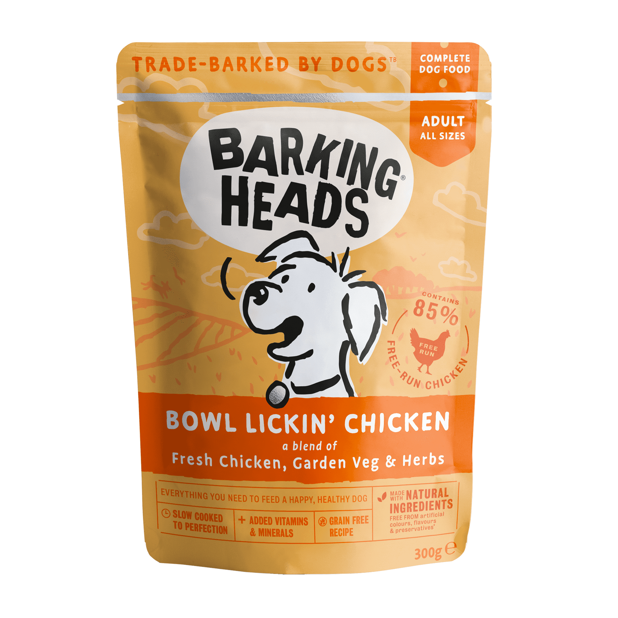 Barking Heads Bowl Lickin’ Chicken 300g Pouch