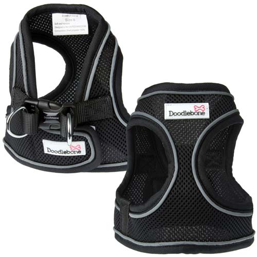 Doodlebone Airmesh Snappy Harness Black