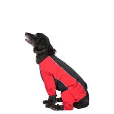 TresPaws Tia Rain Coat Black & Red